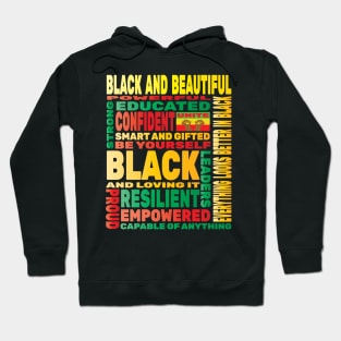 Black History Proud Strong Pride Inspirational African America Hoodie